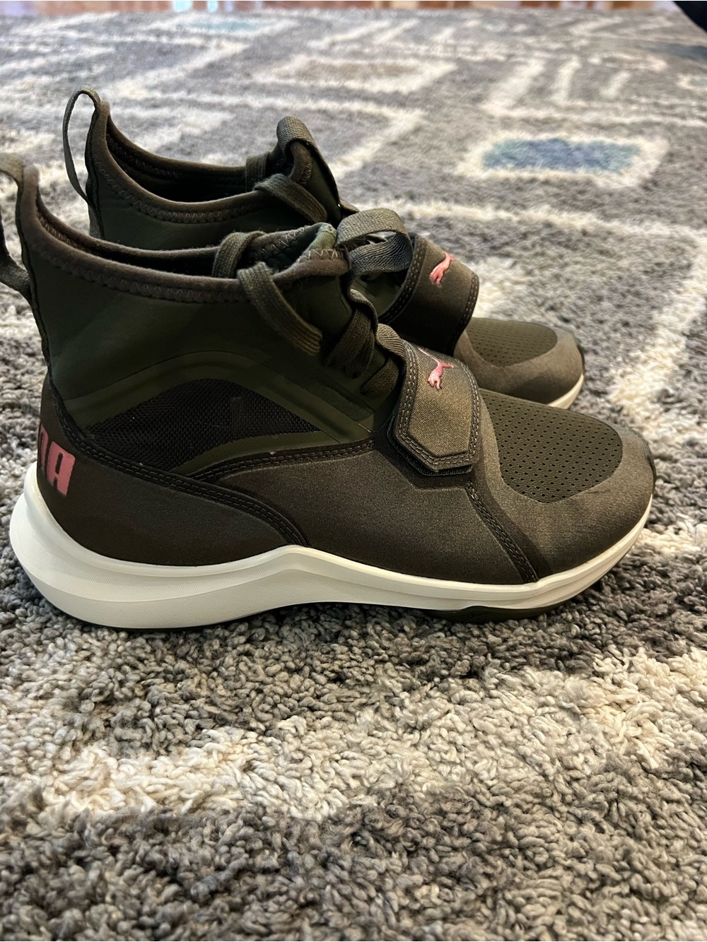 Puma Olive Green Ignite High Top Sneakers